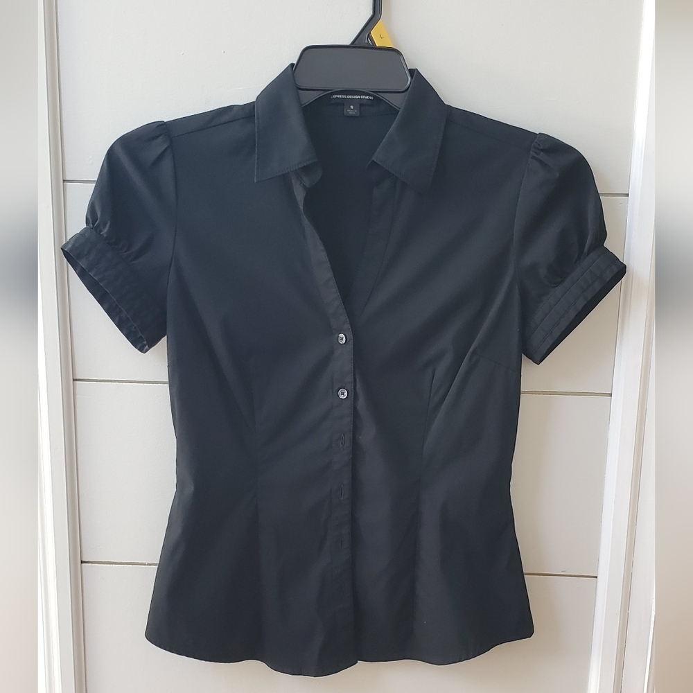 Express Black Button Down Shirt